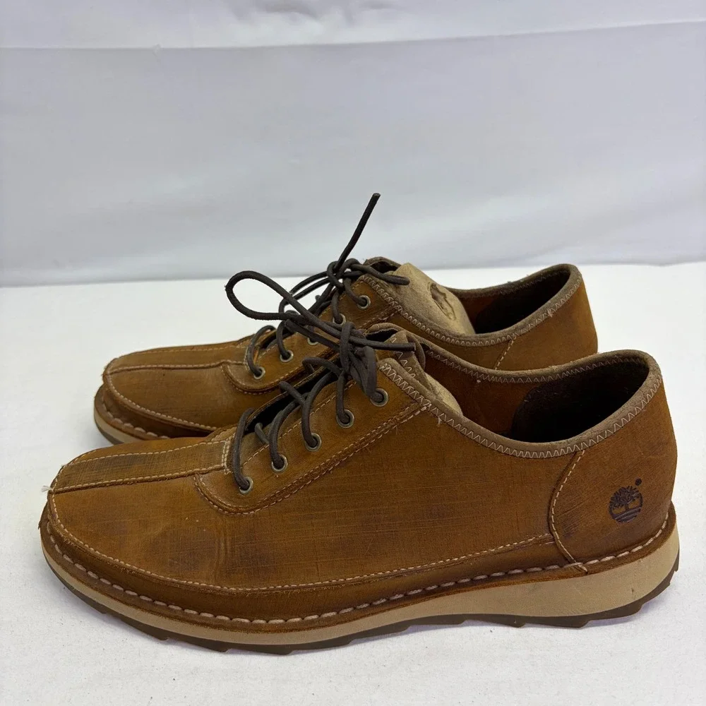 Timberland Oxford Shoes Mens 10M Brown Leather Comfort Zone Casual Gorpcore